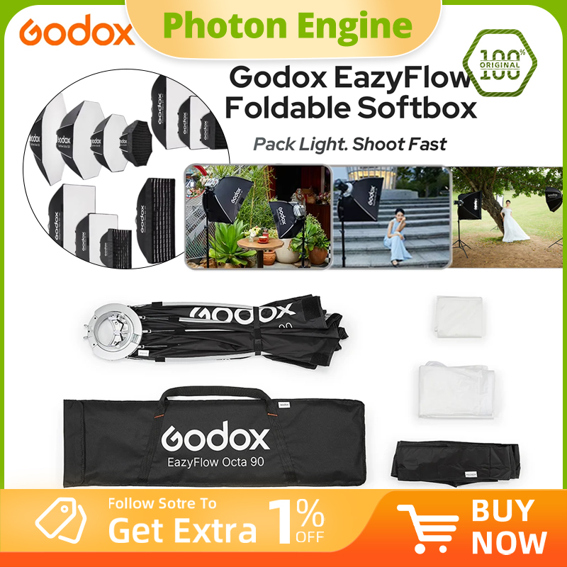 Photography Lighting Handheld - Godox EazyFlow 시리즈 접이식 소프트박스, 보웬스
