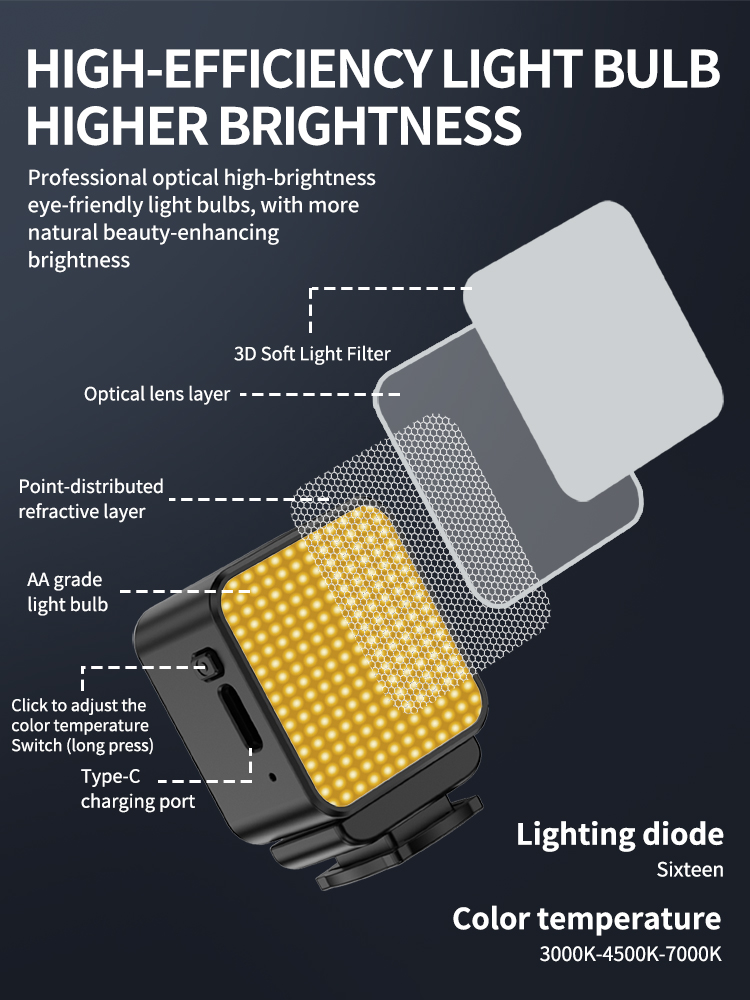 자석식 미니 LED 비디오 조명, 액션 카메라 및 스마 - Photography Lighting Description 리뷰 및 가격