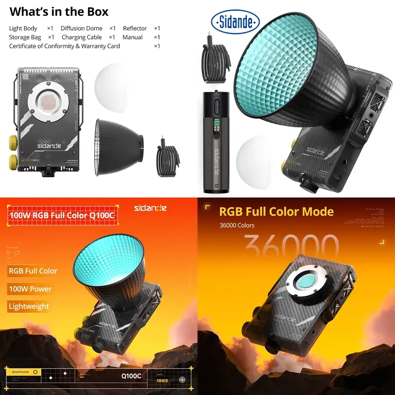 시단데 Q100C Q100Lite 광학 100W 고출력 - Photography Lighting Brands 리뷰 및 가격