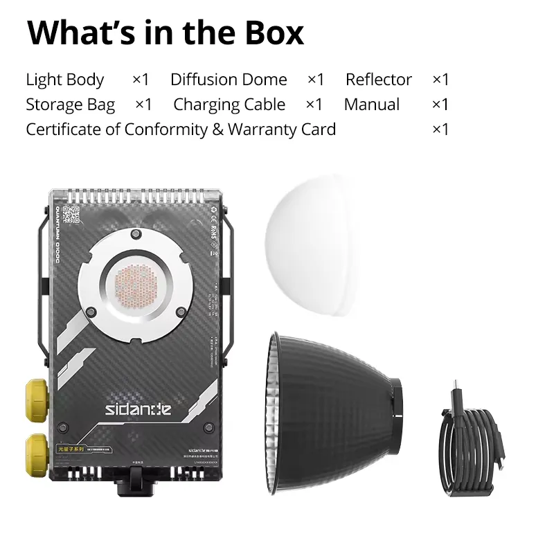 시단데 Q100C Q100Lite 광학 100W 고출력 - Photography Lighting Brands 리뷰 및 가격