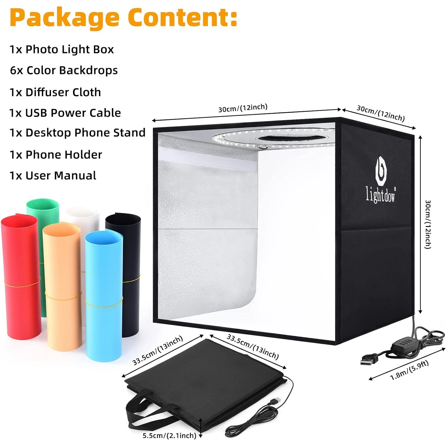 Lightdow 사진 스튜디오 라이트 박스 키트, 휴대 - Photography Lighting Kit Portable 리뷰 및 가격