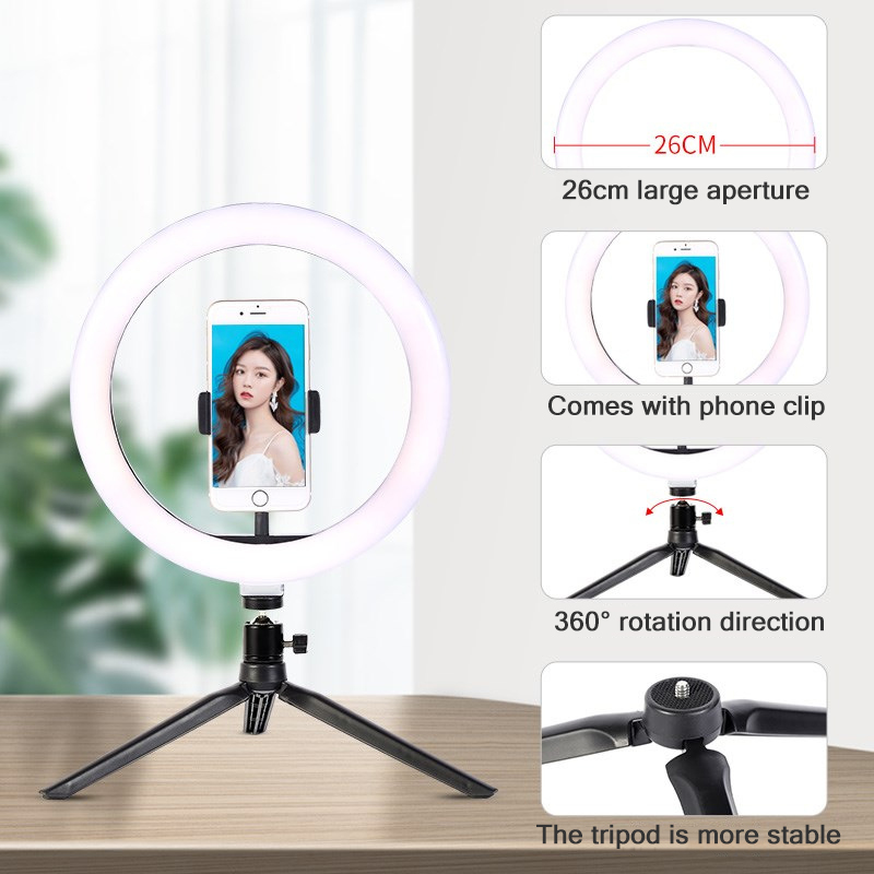 26cm 10 인치 Led 링 Selfie 빛 디 밍이 - Photography Lighting Description 리뷰 및 가격