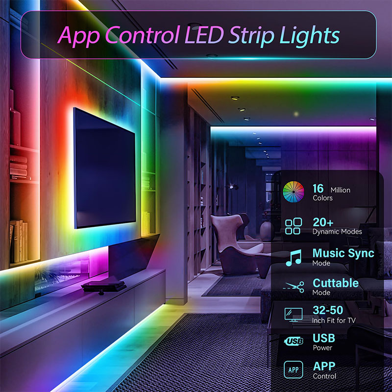 USB RGB LED 스트립 SMD3535 앱 및 리모 - Photography Lighting Game 리뷰 및 가격