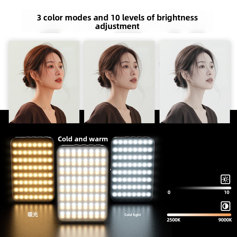 양면 자석 조명 휴대폰 라이브 사진 이중 색상 부드러운 - Photography Mobile Lighting 리뷰 및 가격