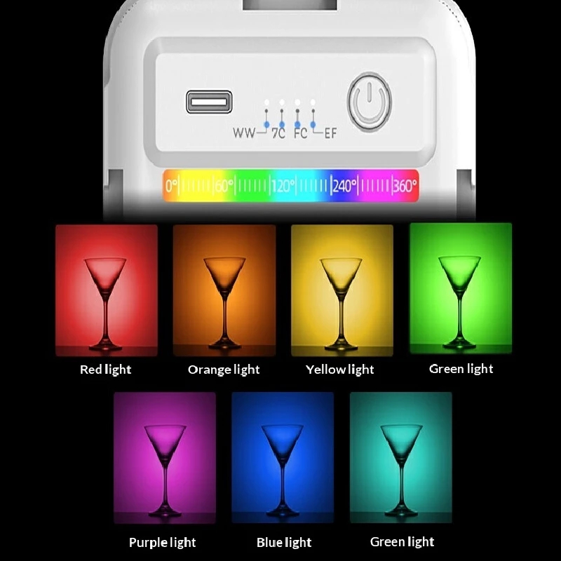 휴대폰 삼각대, RGB 셀카 조명, 7가지 색상, 밝기 - Photography Lighting Brands 리뷰 및 가격
